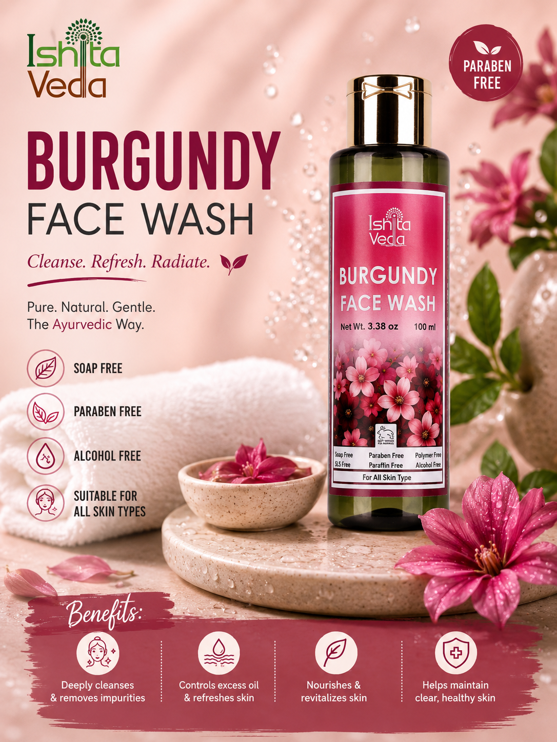Burgundy Face Wash