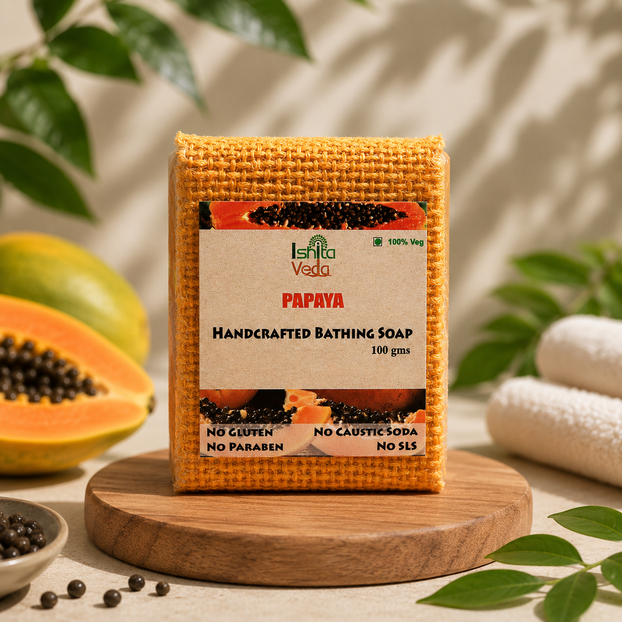 Papaya Handcrafted Bathing Soap