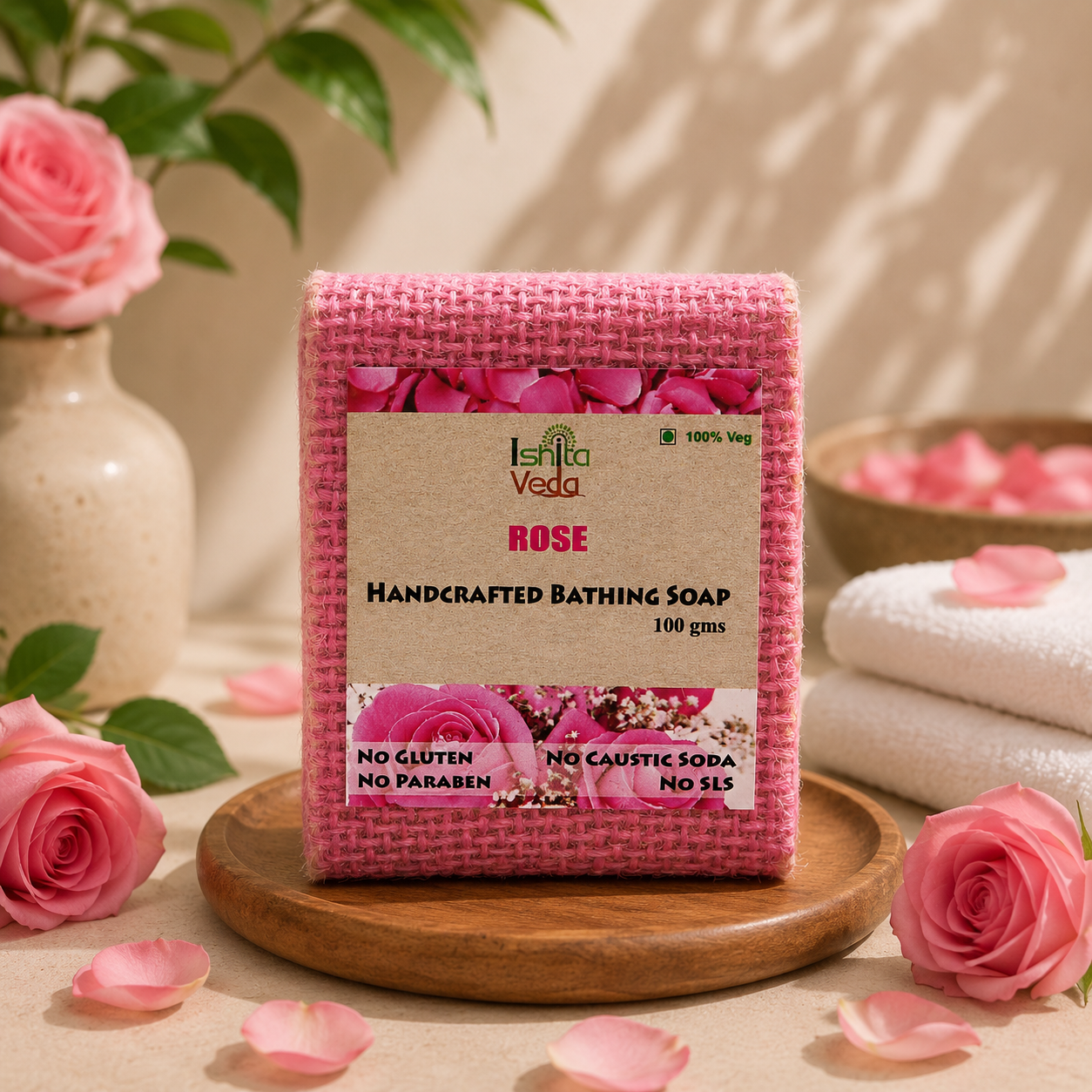 Rose Handcrafted Bathing Soap