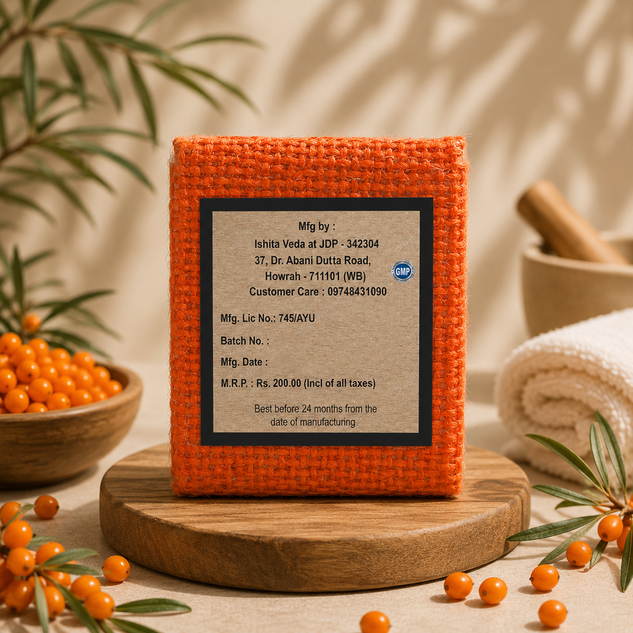 Sea Buckthorn Handcrafted Bathing Soap