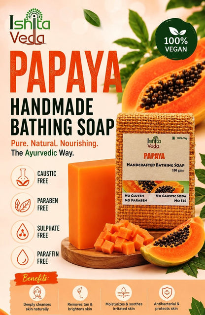 Papaya Handcrafted Bathing Soap