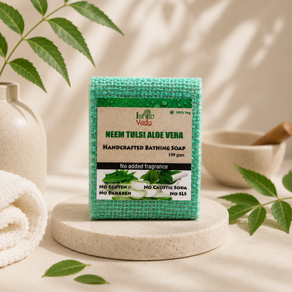 Neem Tulsi Aloe Vera Handcrafted Bathing Soap